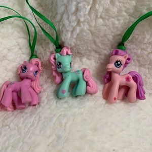 Set of 3 My Little Pony Christmas Ornaments